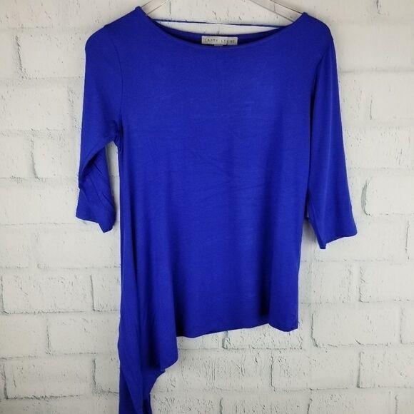 NWT. LARRY LEVINE Knit Top. Size S. Cobalt Blue. - Picture 2 of 8